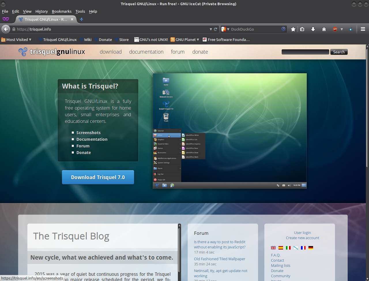 Screenshot-Trisquel GNU-Linux - Run free! - GNU IceCat (Private Browsing).png